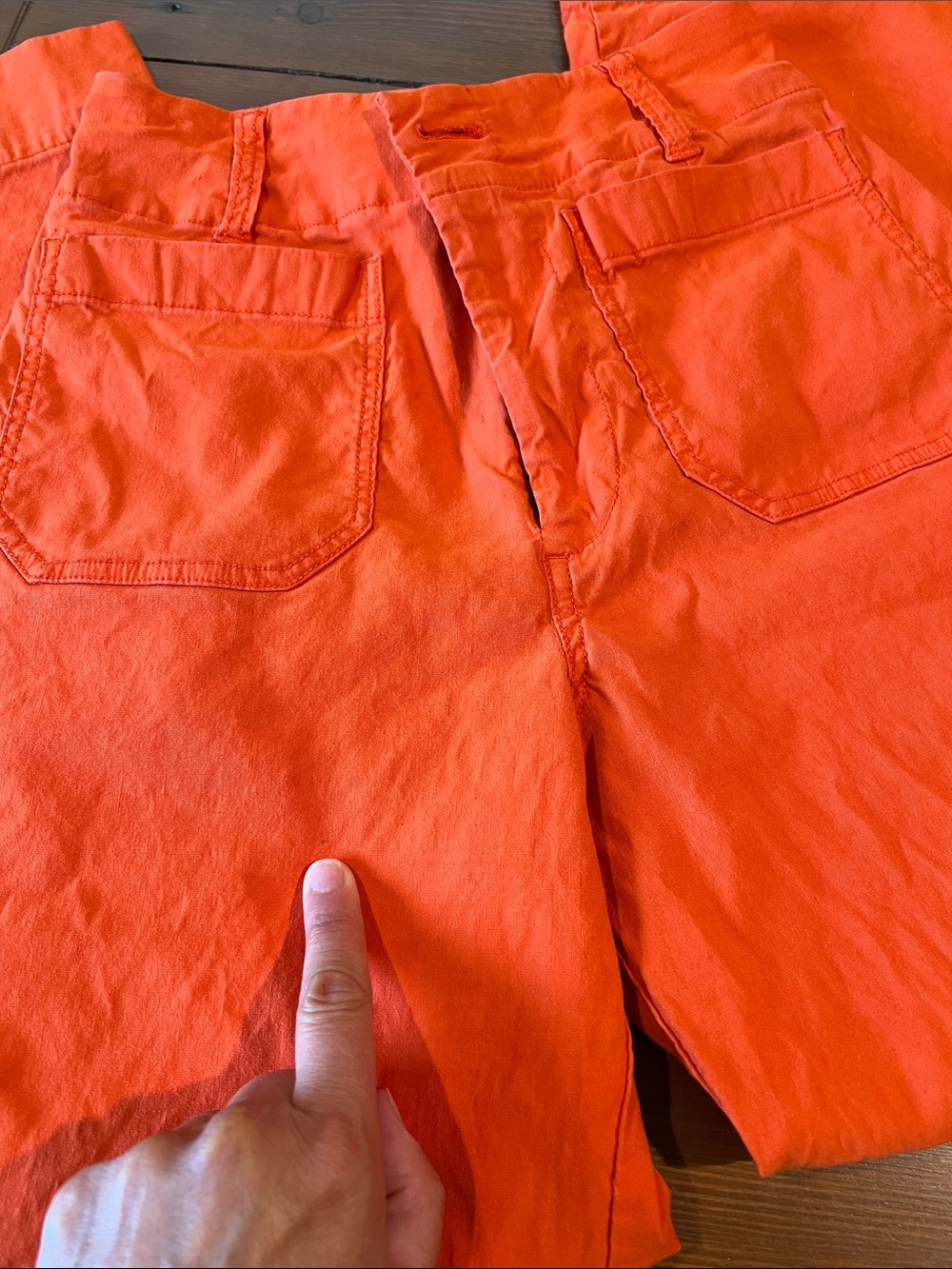 Maeve Anthropologie - The Colette High Waist Wide Leg Orange - Size 26 - Picture 7 of 13